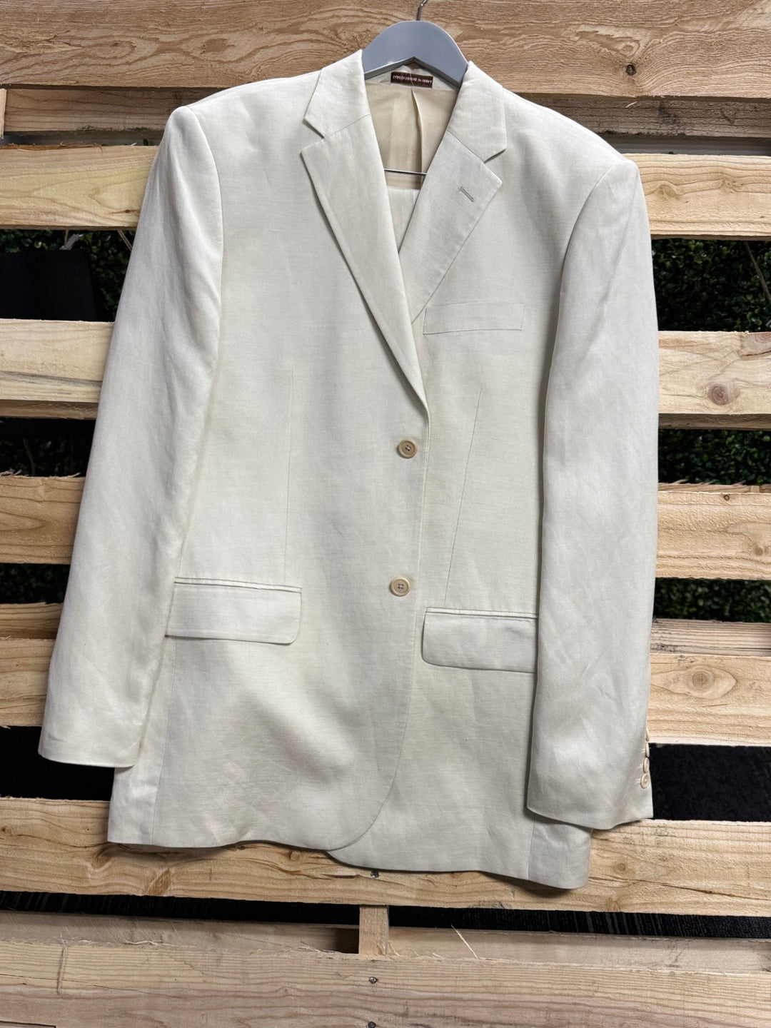 Perry Ellis Men's Suit 42R Cream