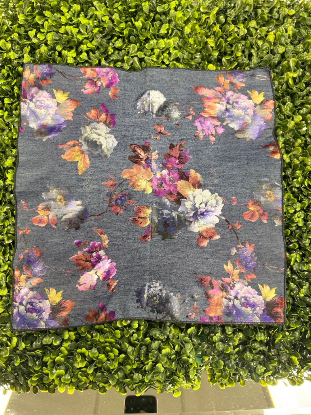 MGB Designs by Hamm Fashion accessory - Scarf Gray with multicolored floral print