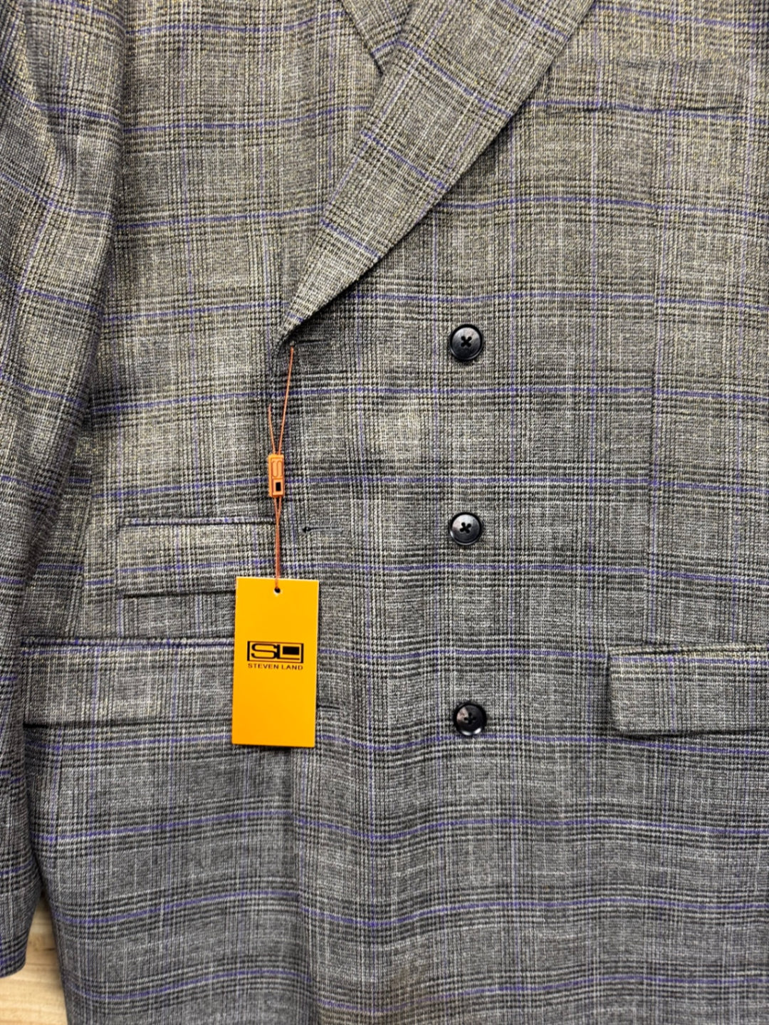 Steven Land 2pc Suit 48L/42W Gray