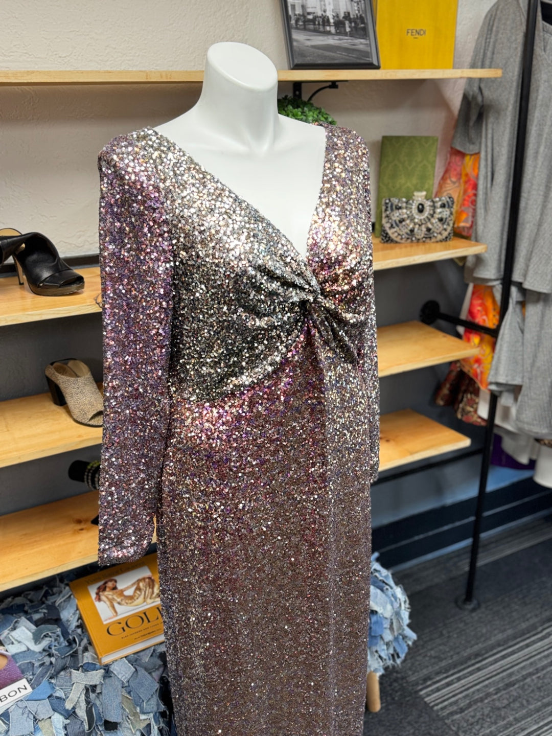 ST. John Evening Gown 16 Multi-Colored