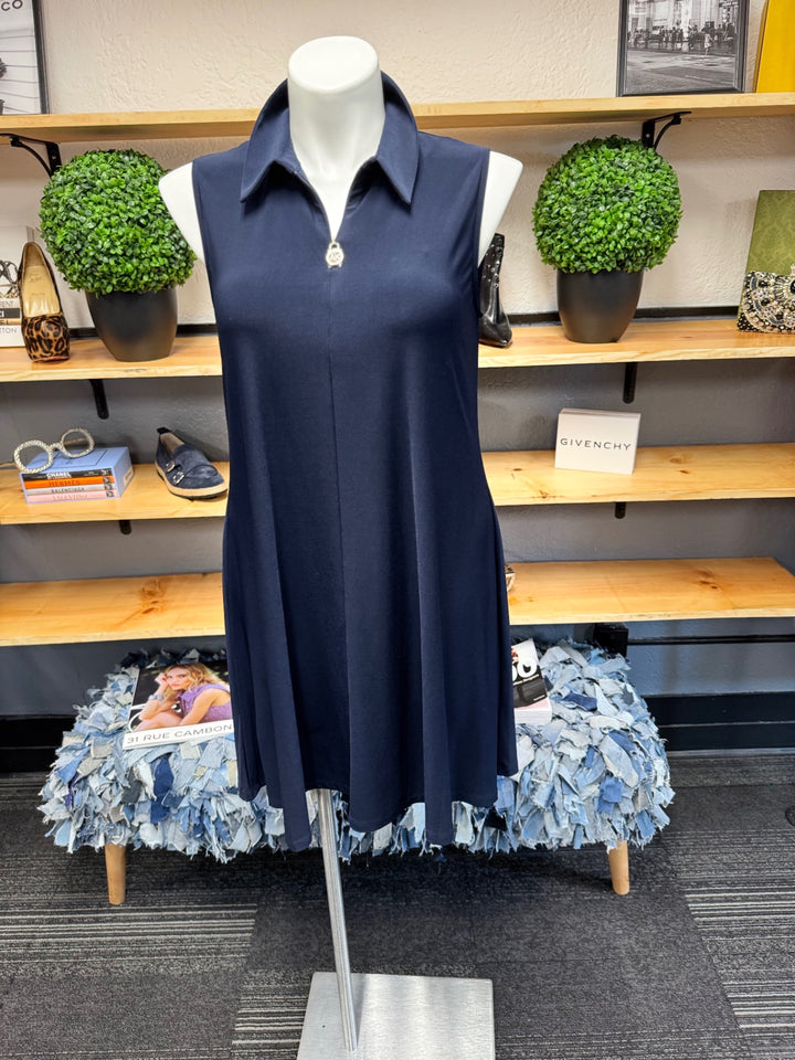 Ann Klein Dress 14 Navy