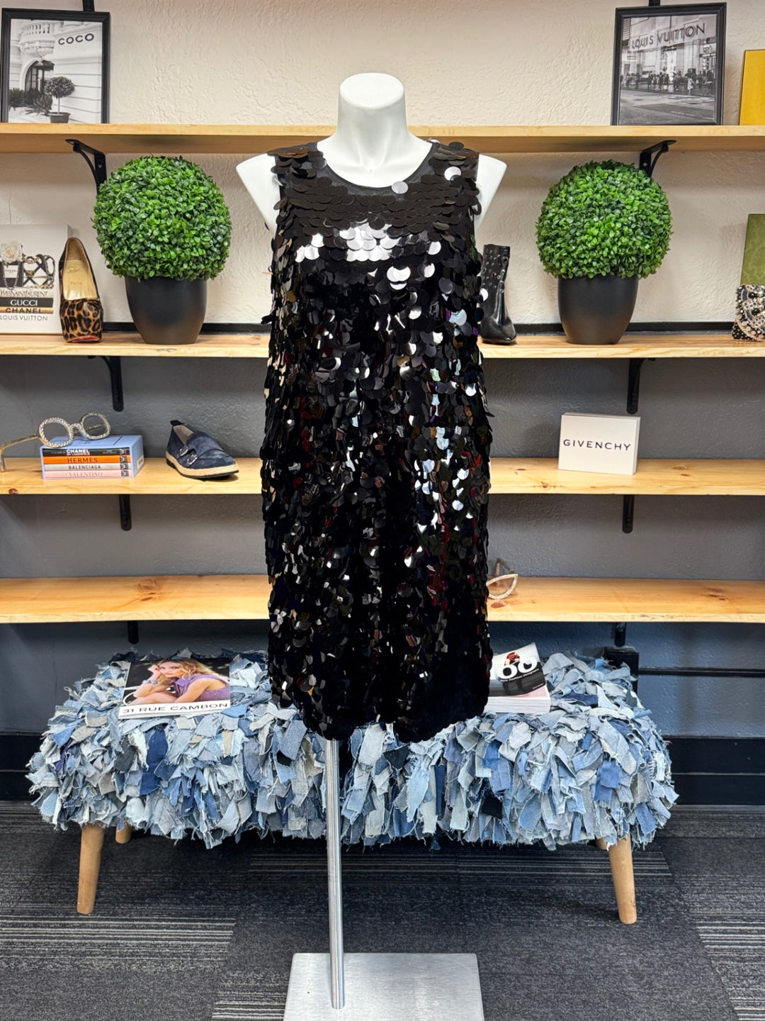 INC Black Cocktail Dress LG 