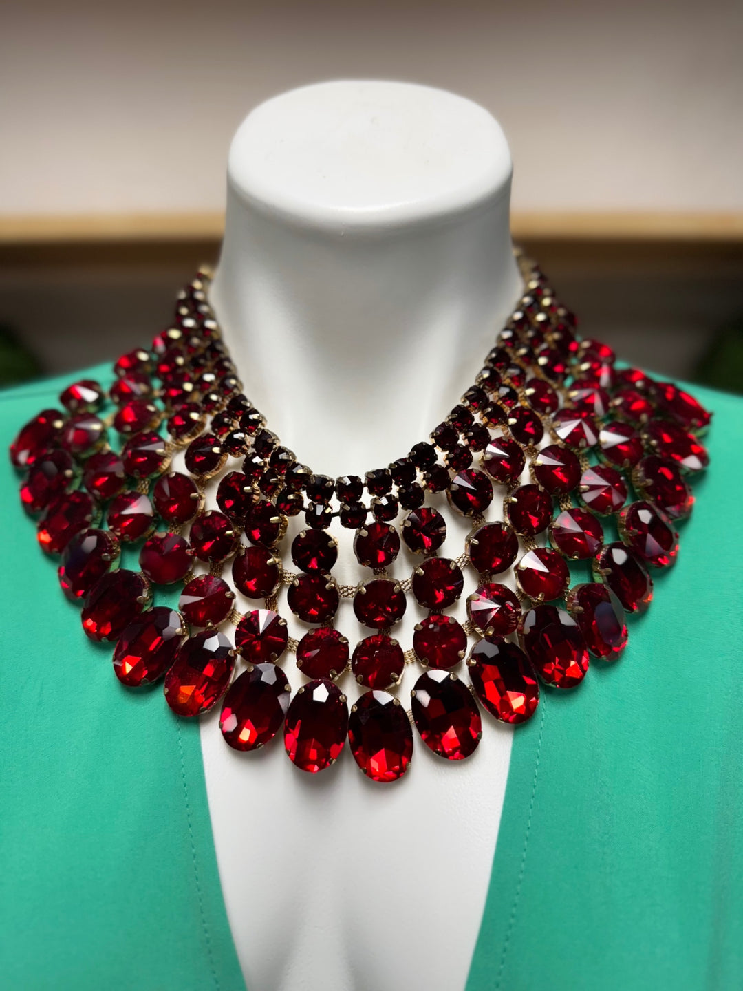 Gumbo Necklace & Earrings Necklace One Size Red