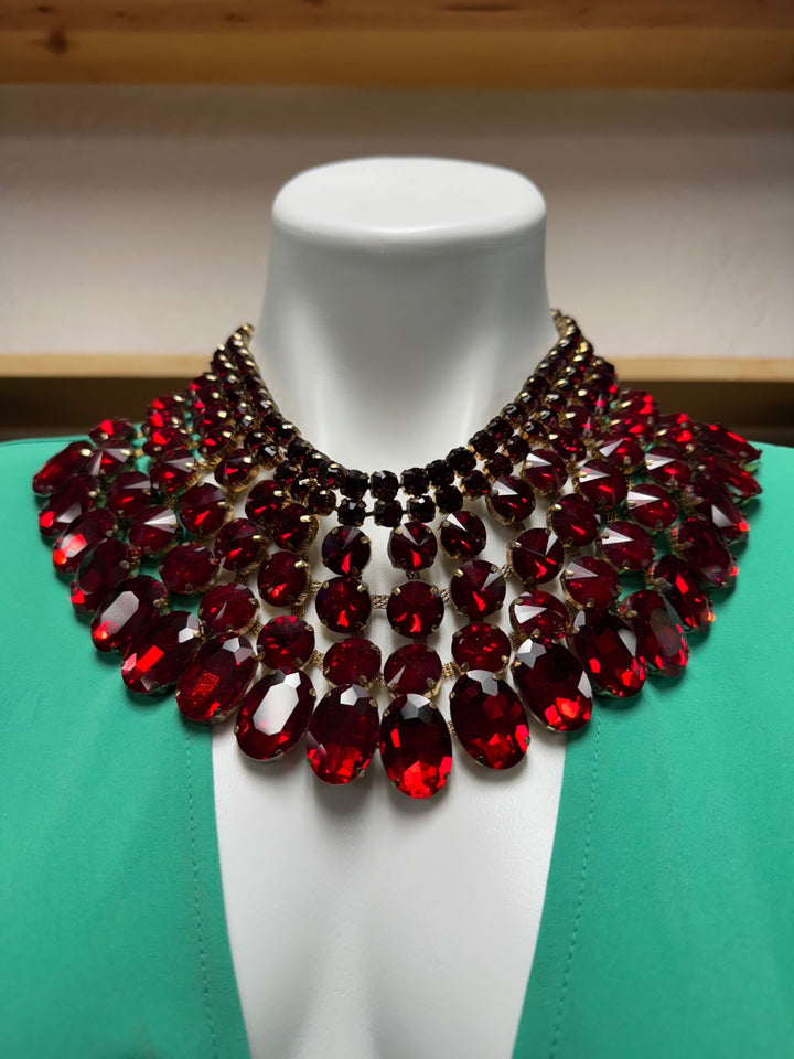 Gumbo Necklace & Earrings Necklace One Size Red