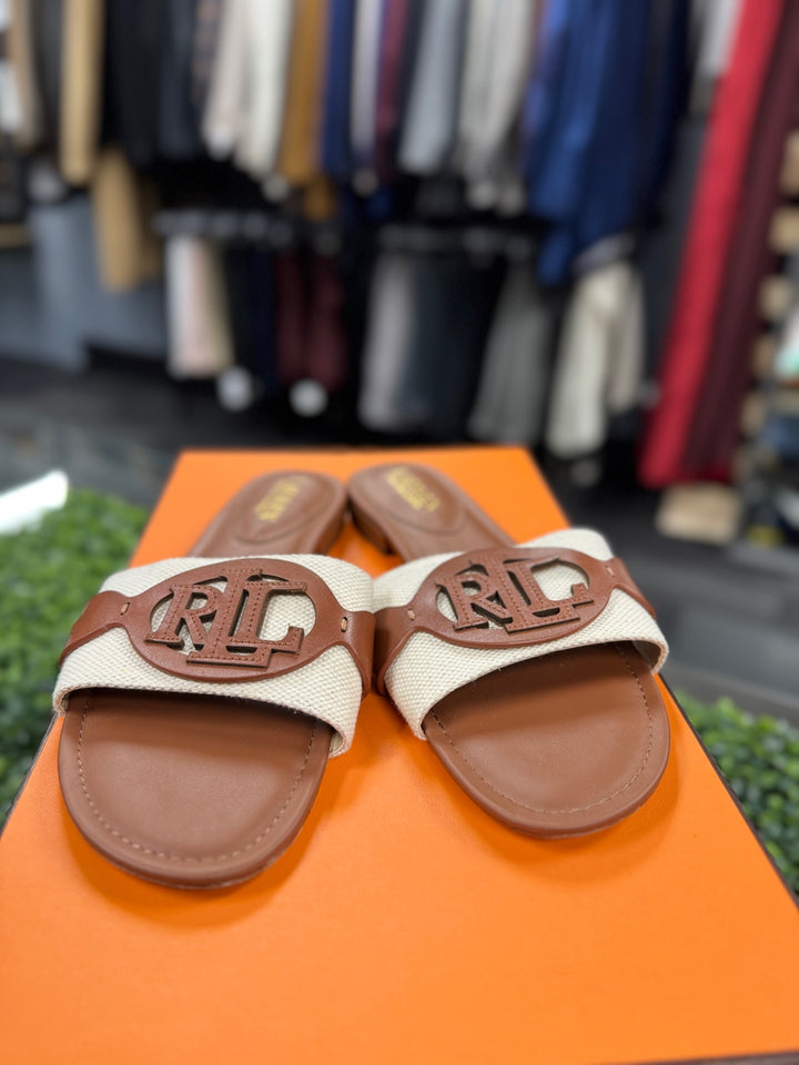Ralph Lauren Sandals 9.5 Beige and Brown