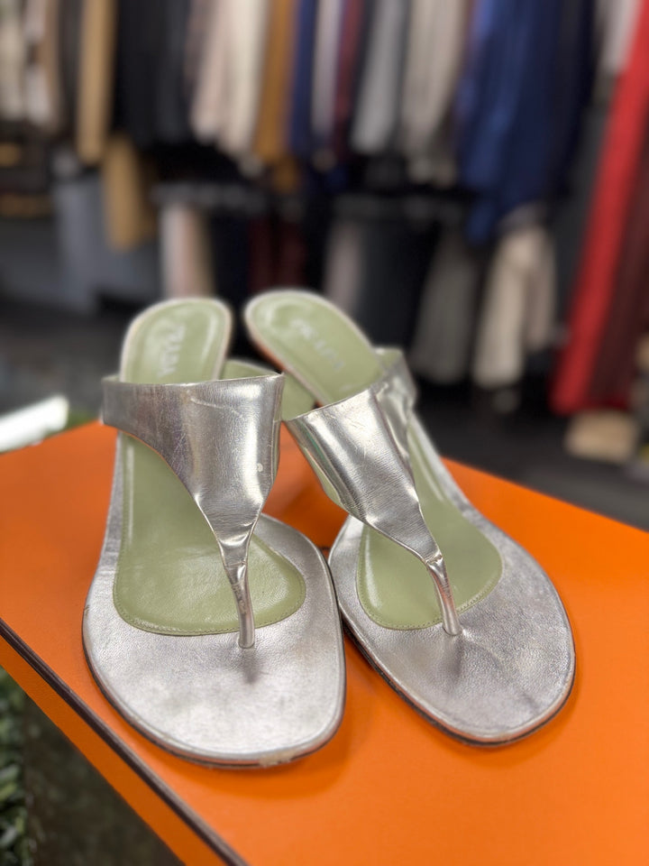 PRADA Sandals 9.5 Silver