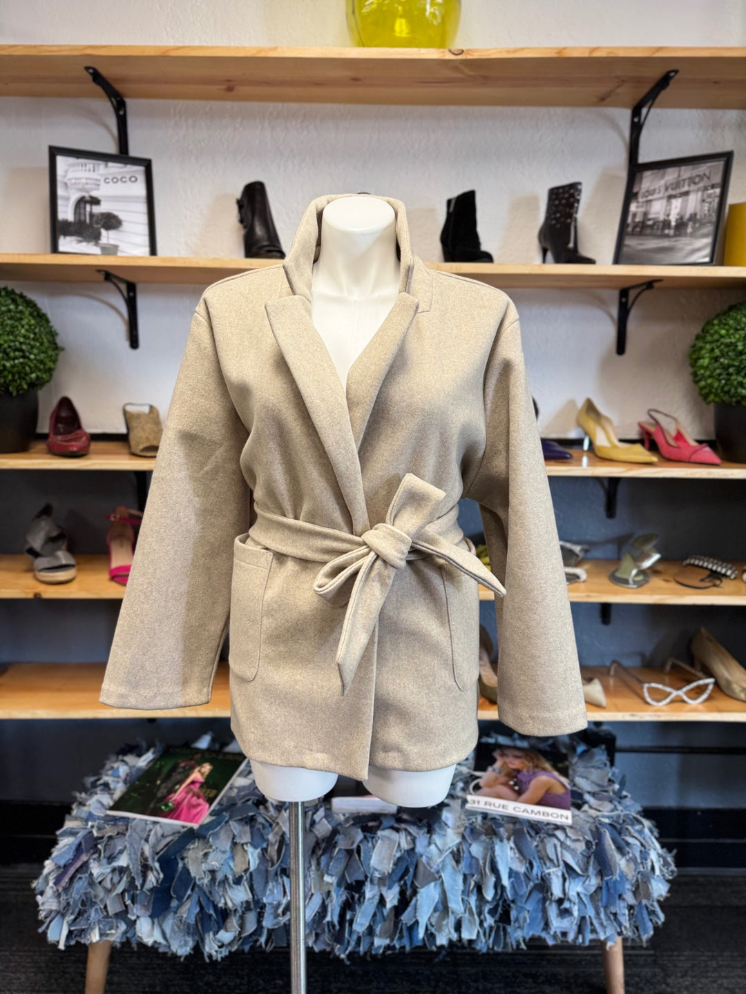 Fashion Nova Coat 3X Beige