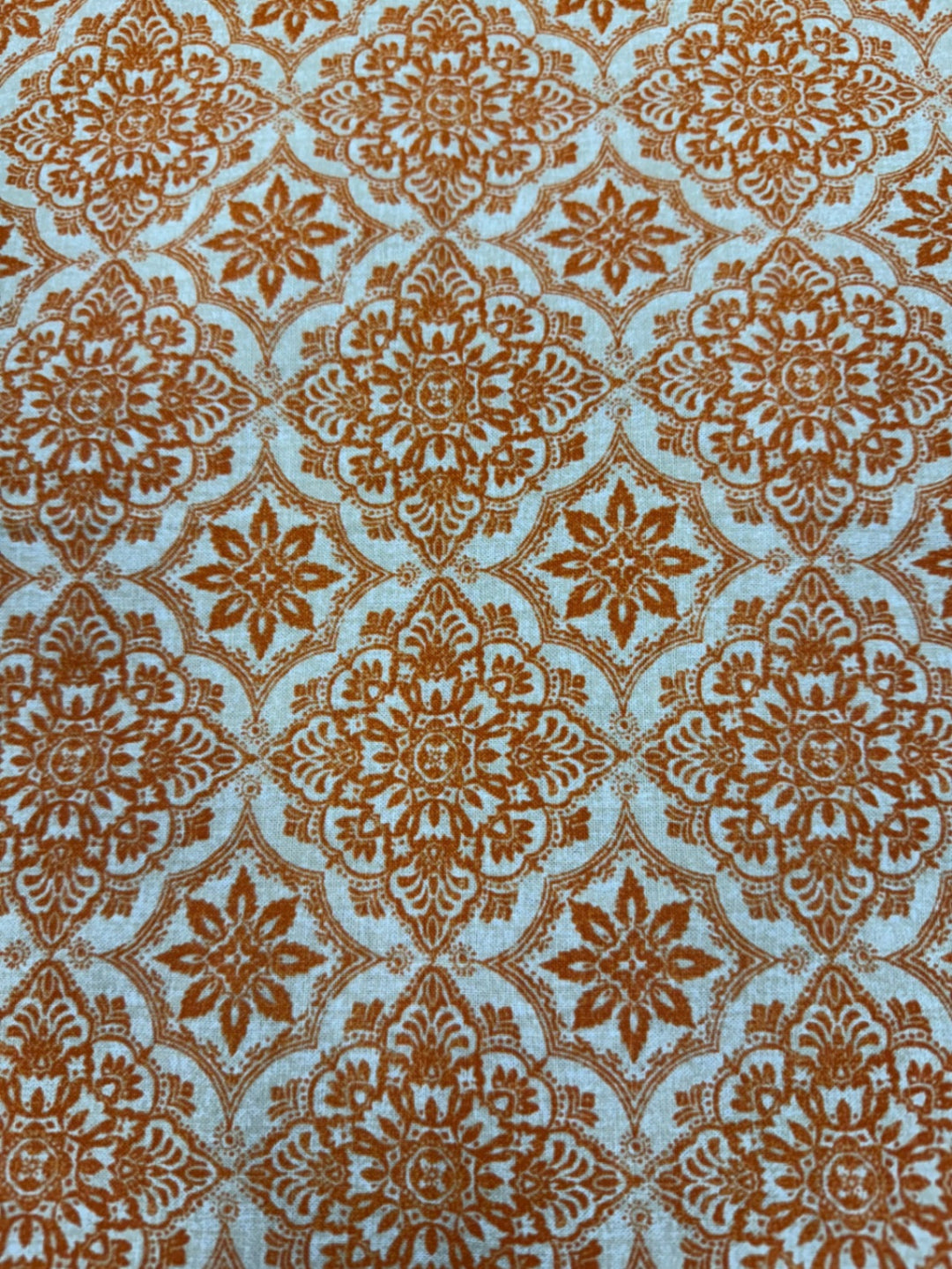MGB Designs by Hamm Tablecloth Orange and White
