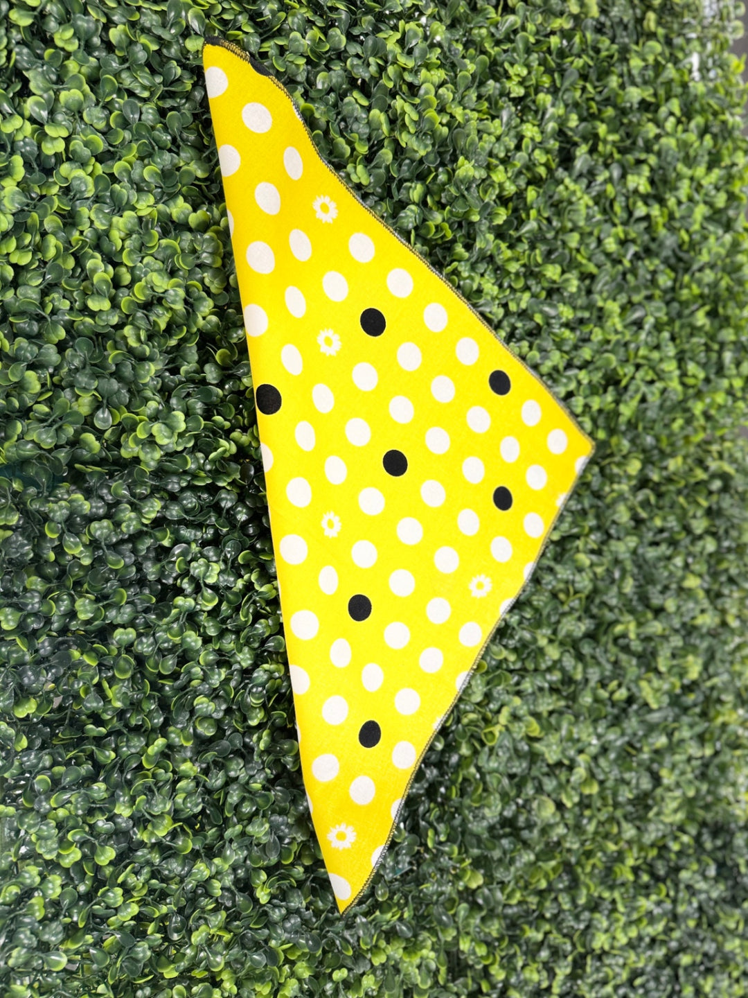 MGB Designs by Hamm Bandana Yellow with black and white polka dots
