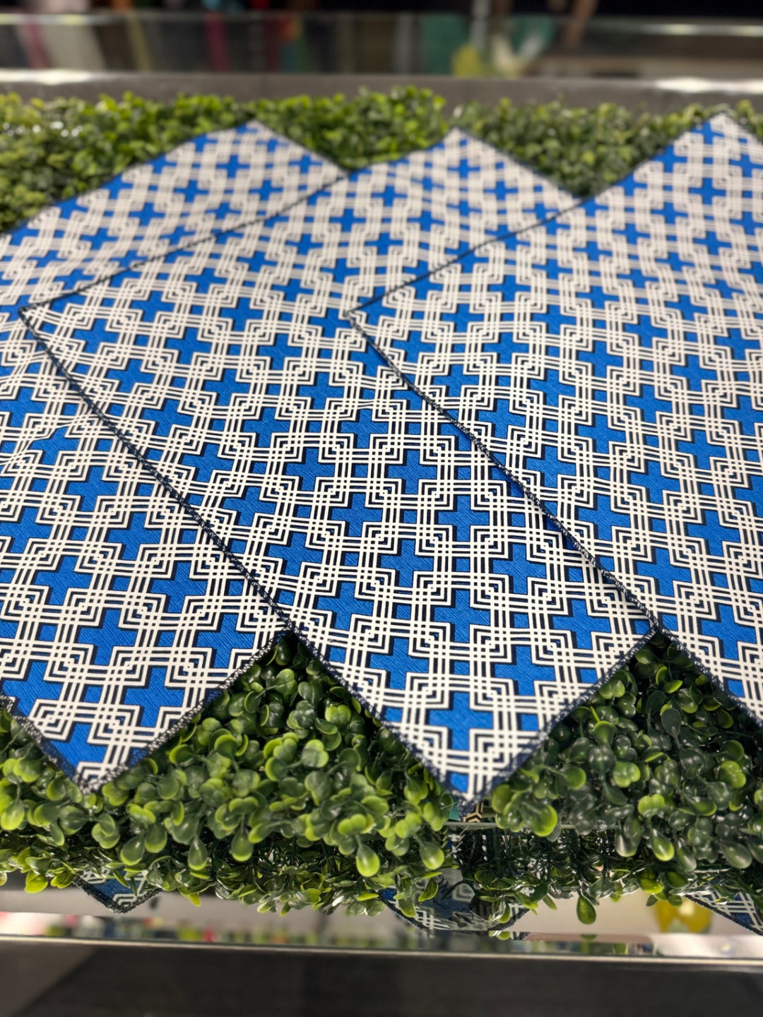 MGB Designs by Hamm Serviette Blue and white