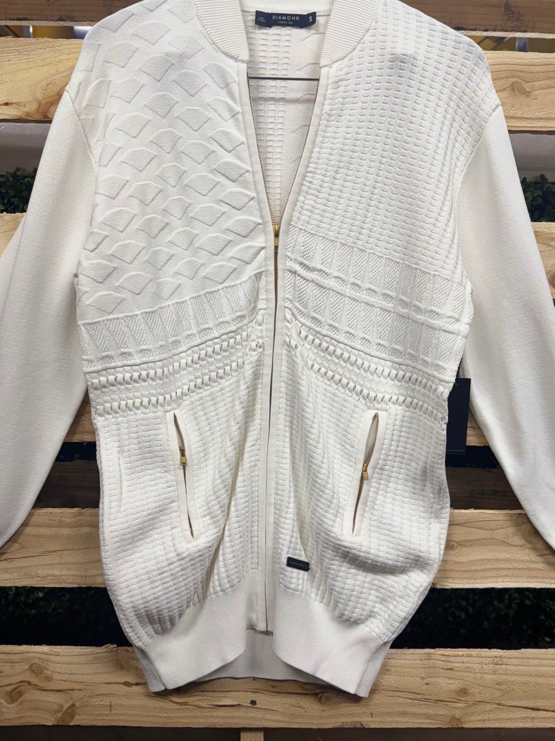 Diamond Bomber Jacket SM White