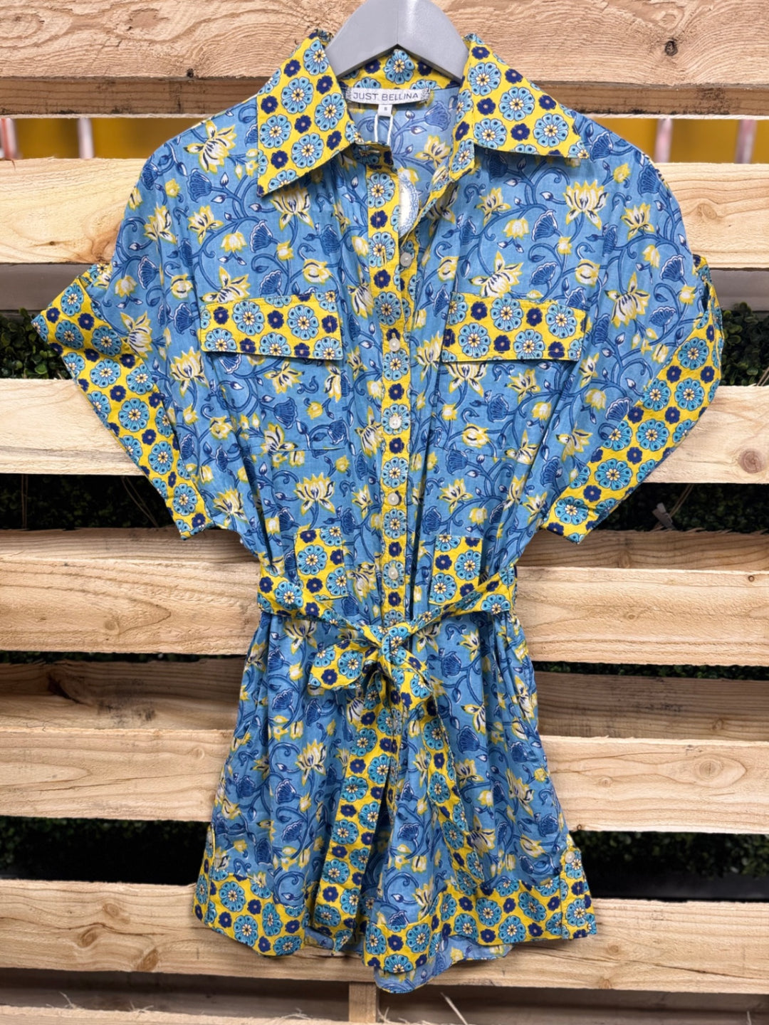 Just Bellina Romper SM Blue and yellow