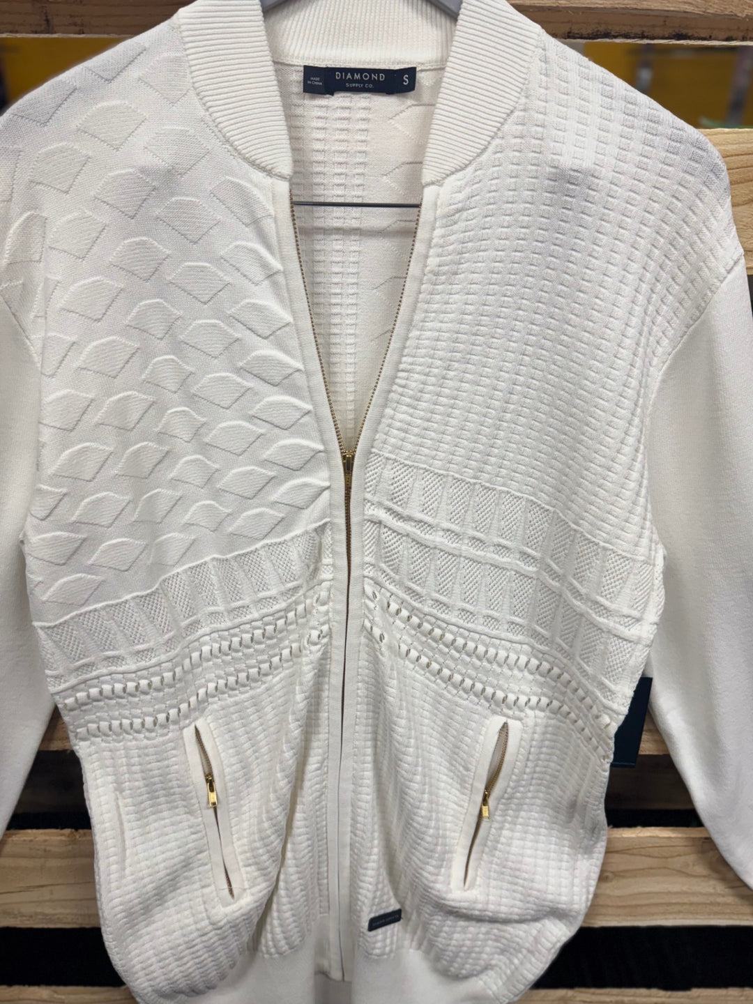 Diamond Bomber Jacket SM White