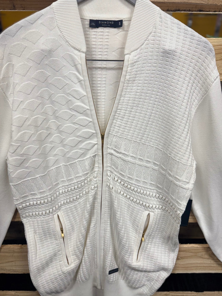 Diamond Bomber Jacket SM White