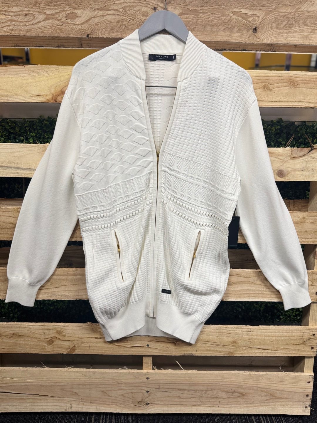 Diamond Bomber Jacket SM White
