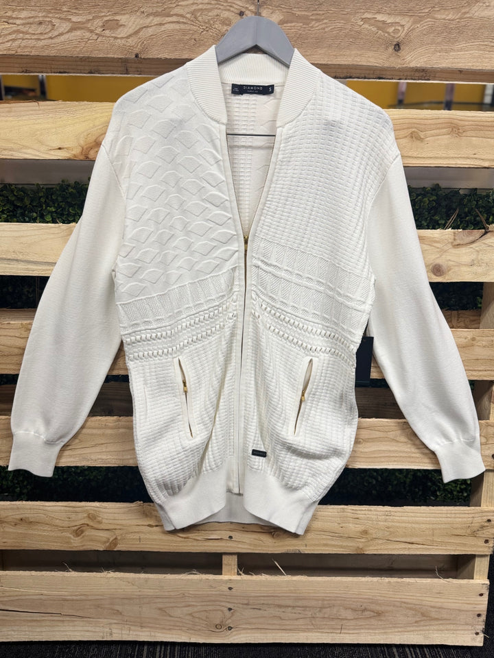 Diamond Bomber Jacket SM White