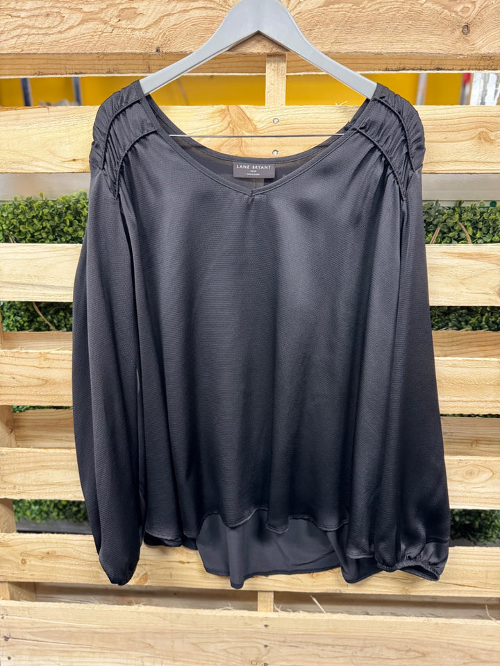 Lane Bryant Blouse 26/28 Black