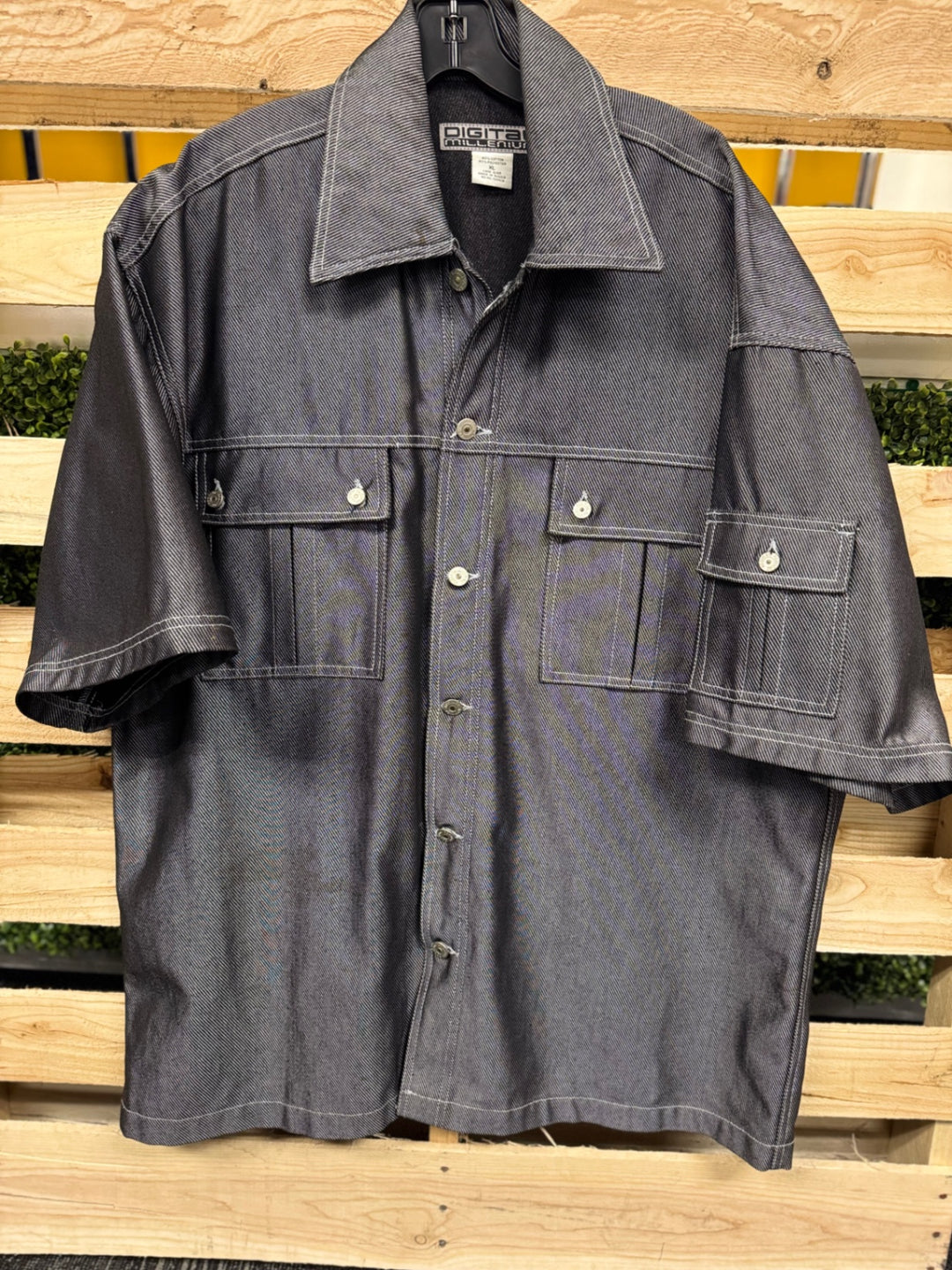 DIGITAL MILLENIUM Casual shirt and shorts set XL Gray