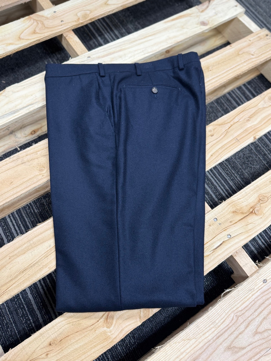 Vitale Barberis Canonico Trousers 38W x 32L Navy Blue