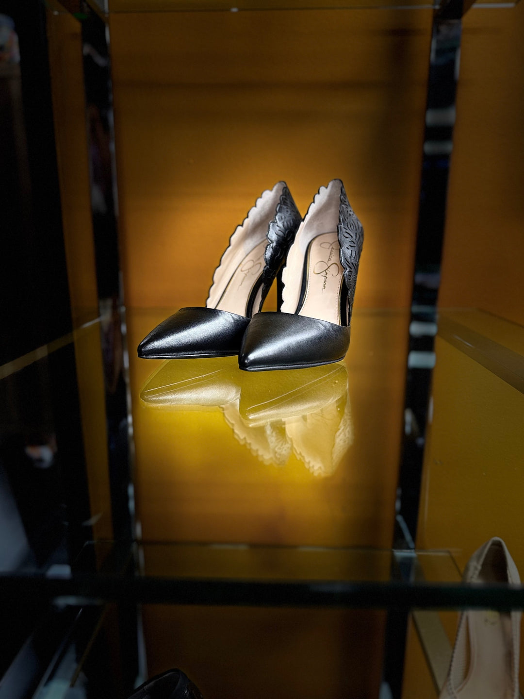 Jessica Simpson High Heels 7.5 Black and beige