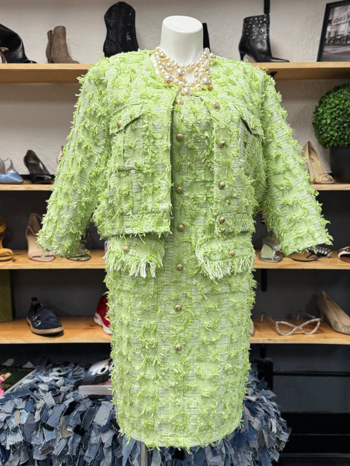 Gumbo Luxury Couture Women's Suit 1XL Light Green