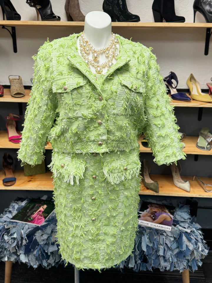 Gumbo Luxury Couture Women's Suit 1XL Light Green