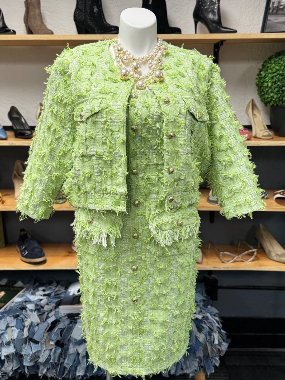 Gumbo Luxury Couture Women's Suit 1XL Light Green