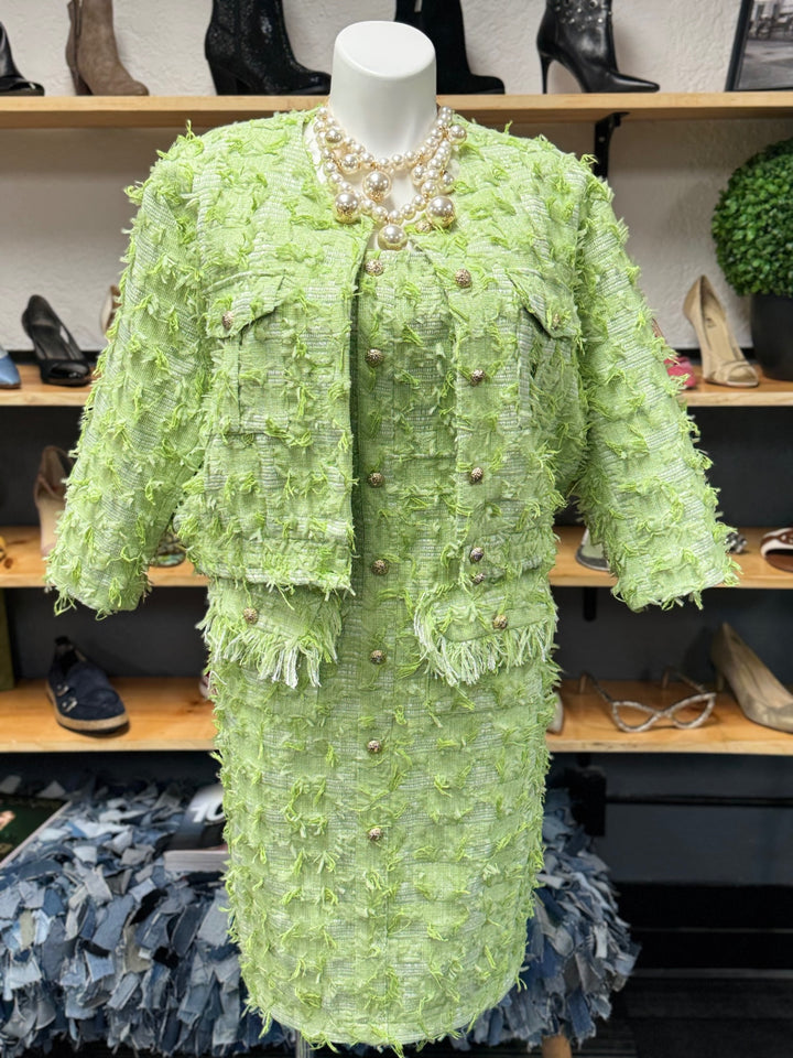 Gumbo Luxury Couture Women's Suit 1XL Light Green