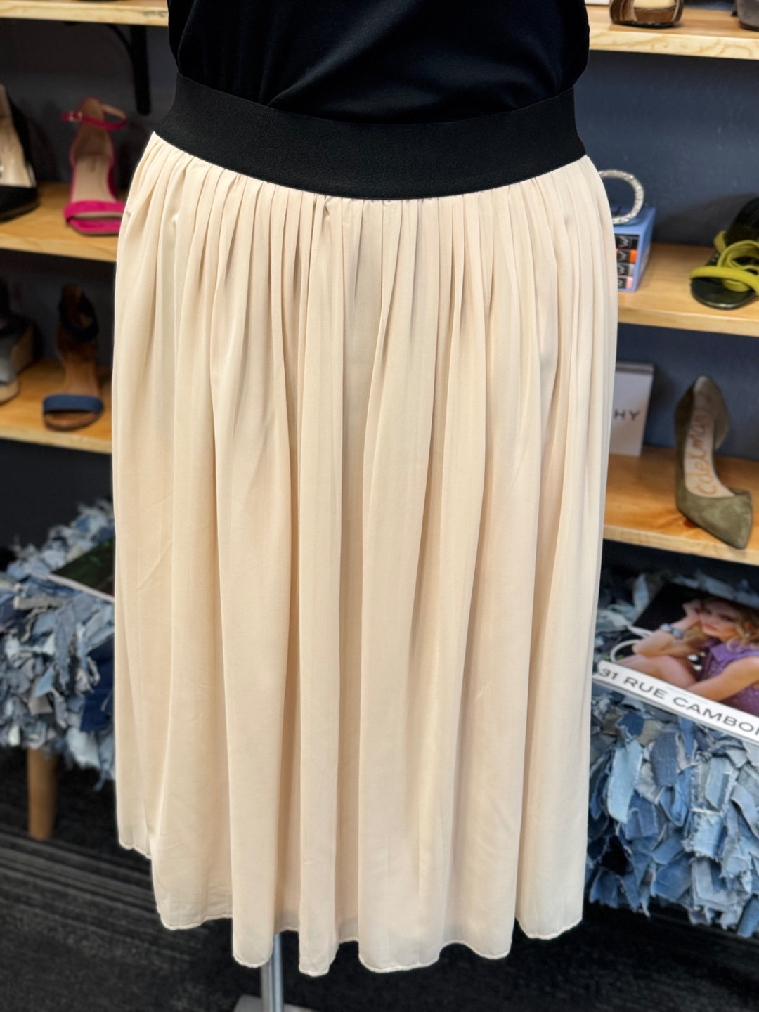 Gumbo Lux Couture Women's Skirt 1XL Beige