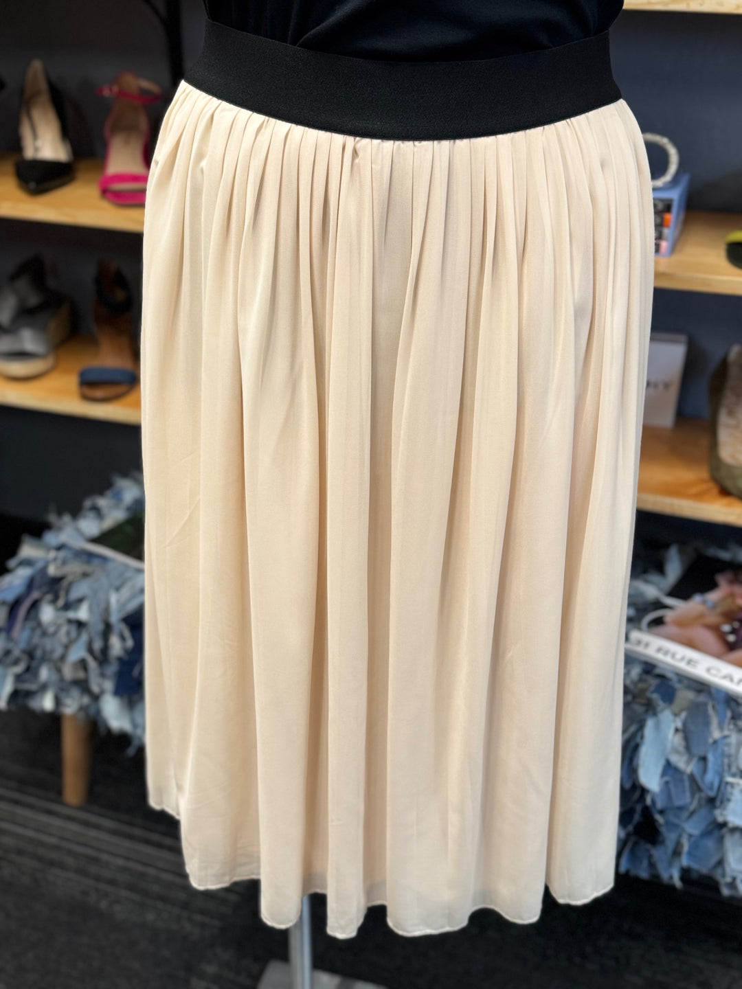 Gumbo Lux Couture Women's Skirt 1XL Beige