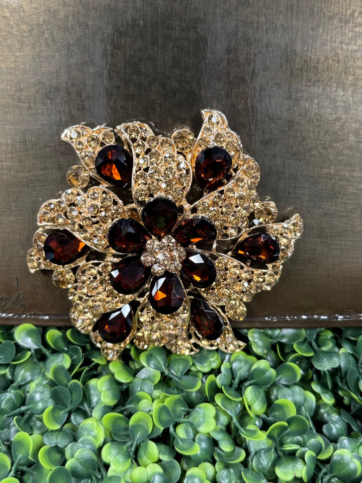 Gumbo Lux Jewelry Women's Accessories Gold and Deep Red
