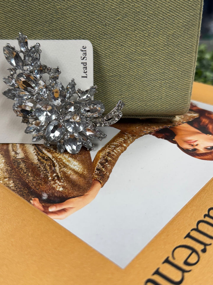 Gumbo Lux Jewelry Brooch Clear/Transparent
