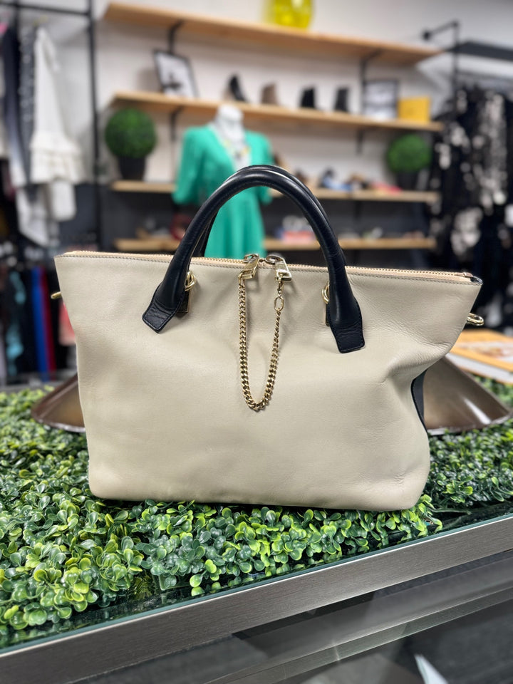 Chloe Women Bags Beige with Black Handles