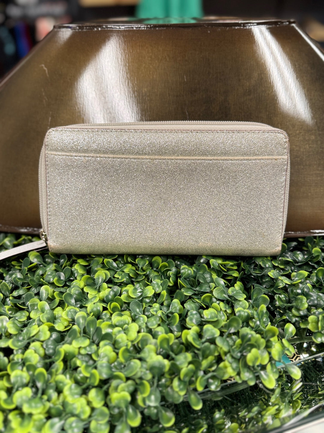 Kate Spade Silver Glitter Wallet 