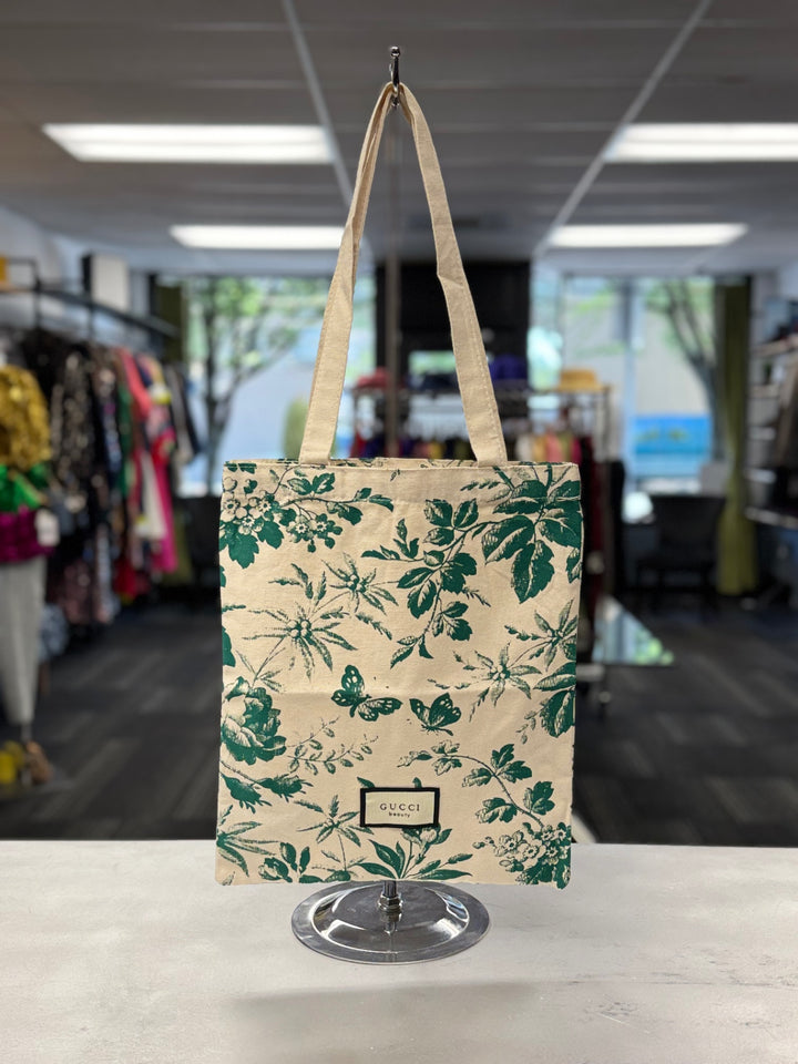 Gucci Women's Tote Bag Beige and Green