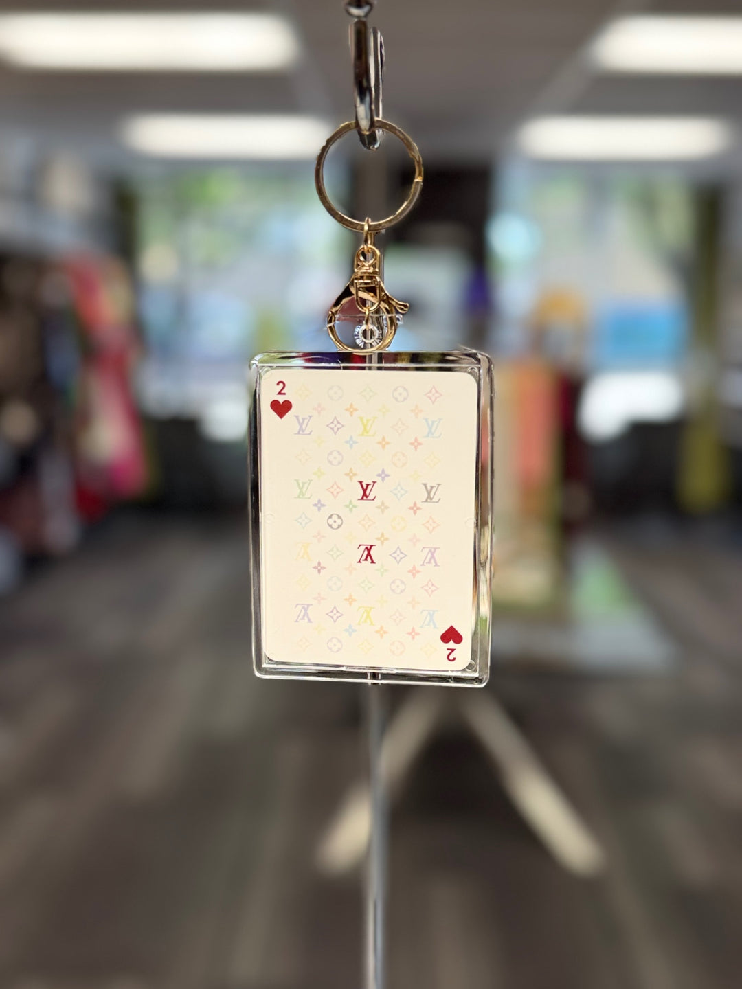 Louis Vuitton Keychain Playing Card Multicolor