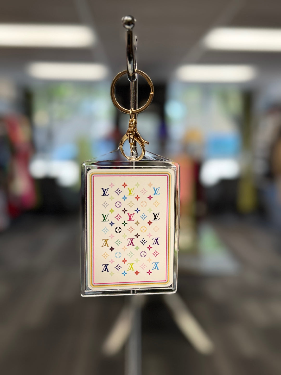 Louis Vuitton Keychain Playing Card Multicolor