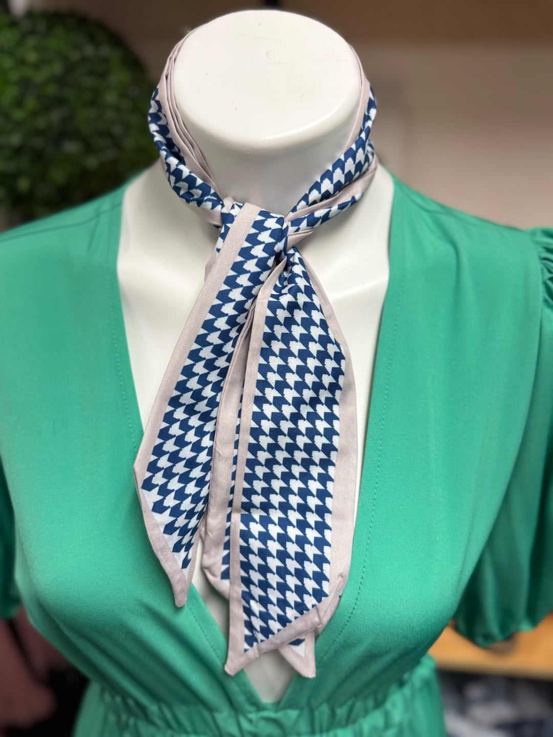 Gumbo Lux Scarf Blue & Beige