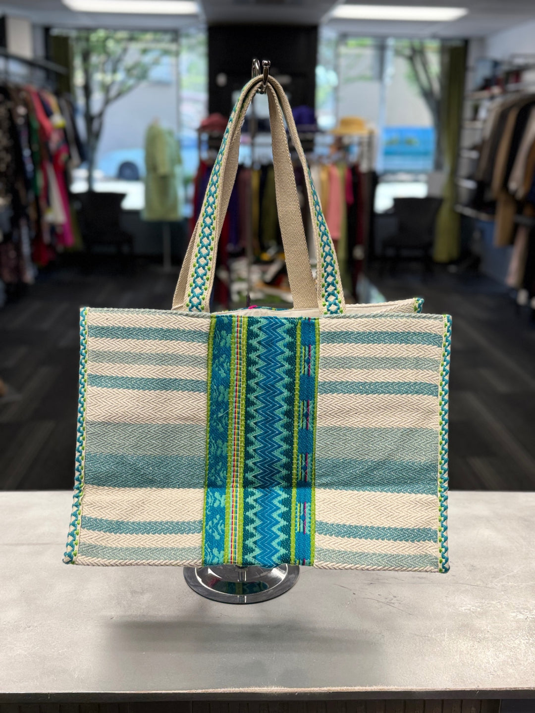KATYDID Women's Tote Bag Multicolor (Blue, Pink, Green)