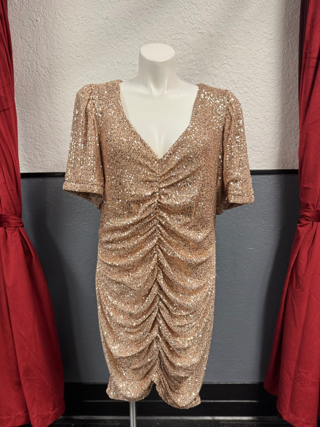 City Chic Women's Dress XXL Beige