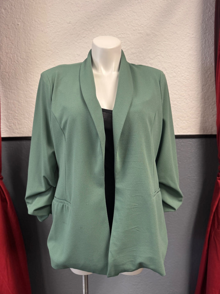 Fashion Nova Women's Blazer 2X Green