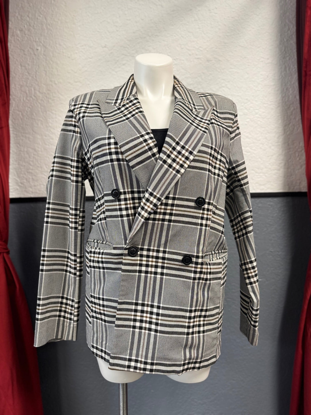 Forever 21+ Women's Blazer 1X Black, White, Gray, Cream