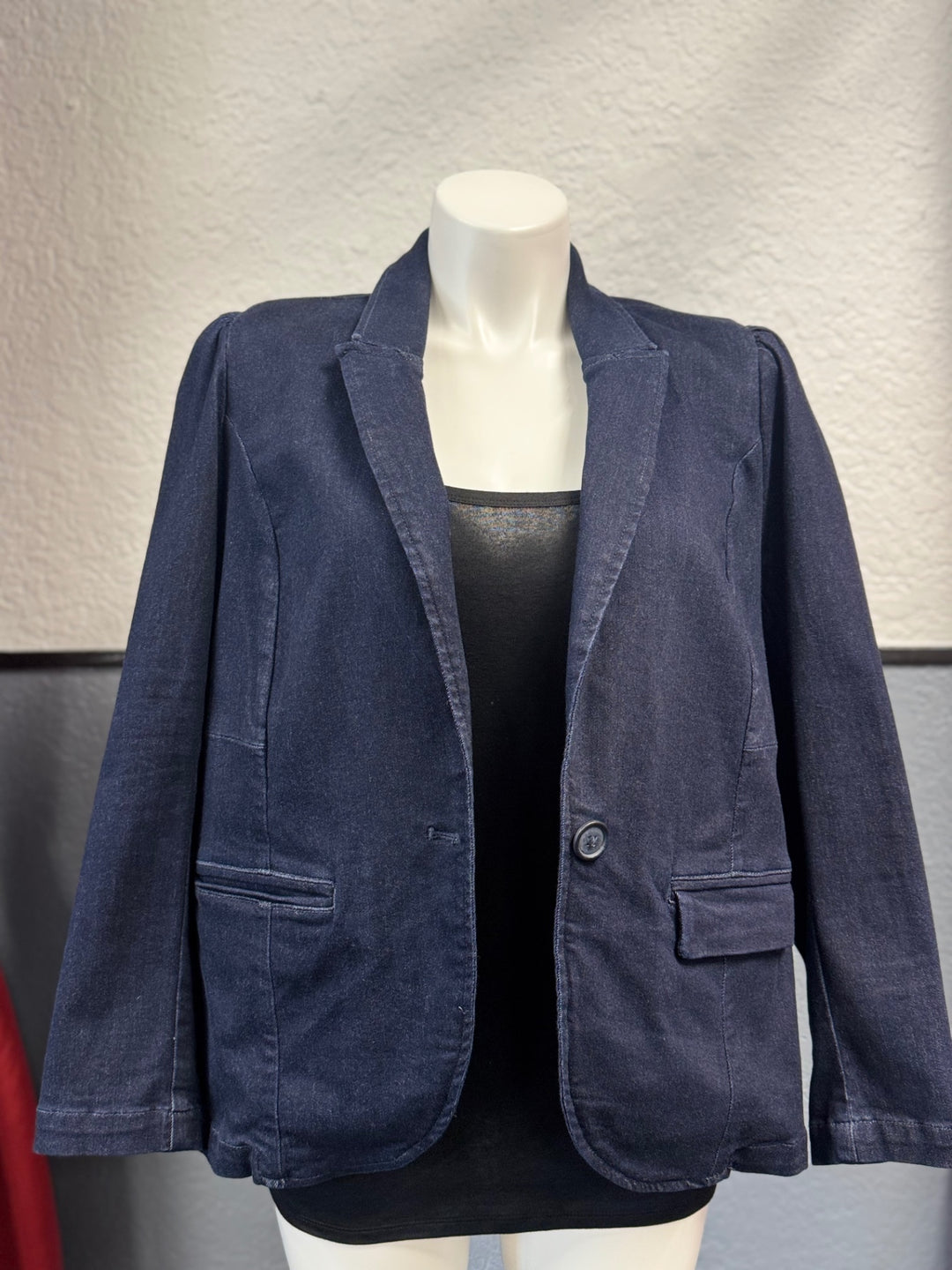 Gumbo Luxury Women's Blazer 2X Dark denim blue