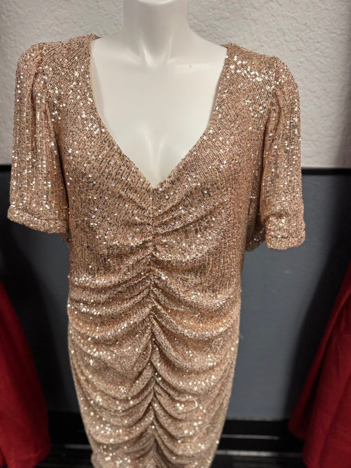 City Chic Women's Dress XXL Beige