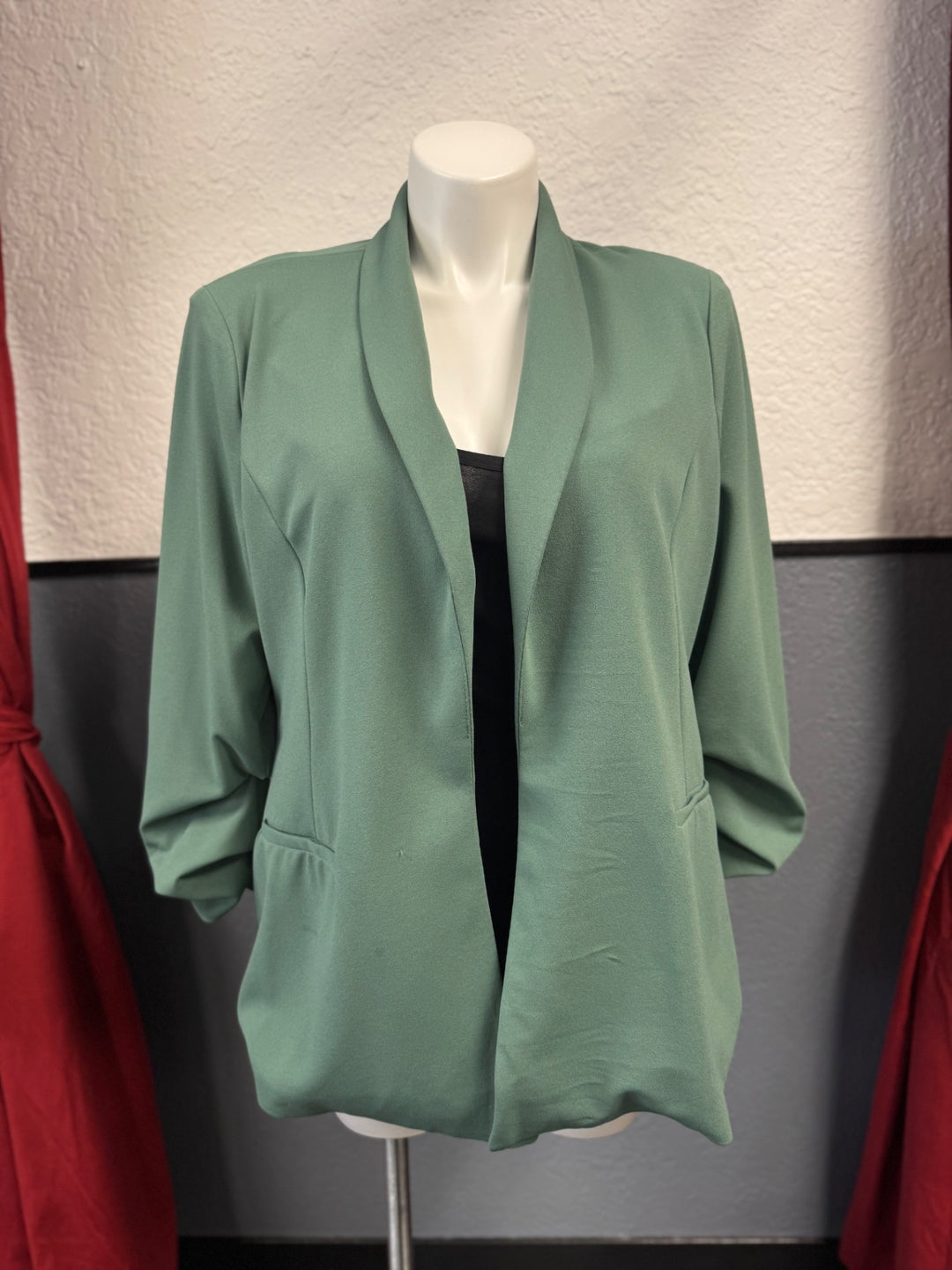 Fashion Nova Women's Blazer 2X Green
