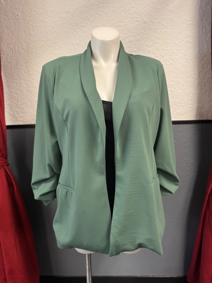 Fashion Nova Women's Blazer 2X Green