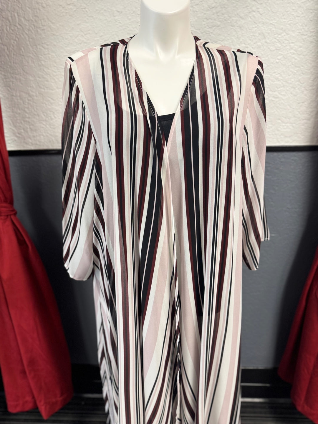 Philosophy Women's Cardigan 3X Multicolored (Pink, Black, White)