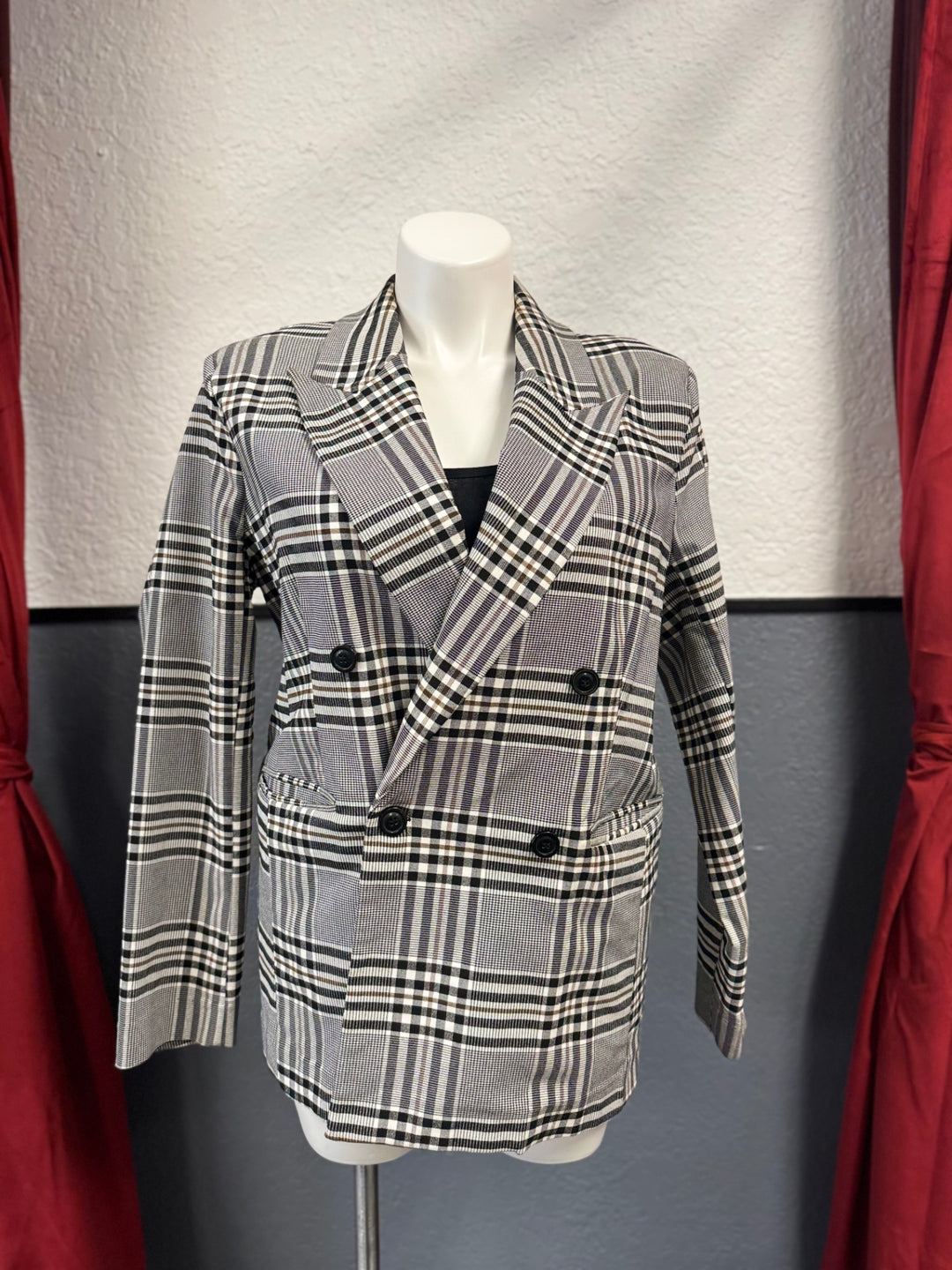 Forever 21+ Women's Blazer 1X Black, White, Gray, Cream