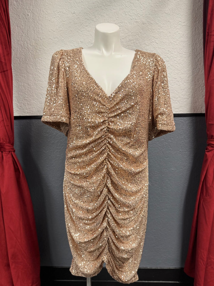 City Chic Women's Dress XXL Beige