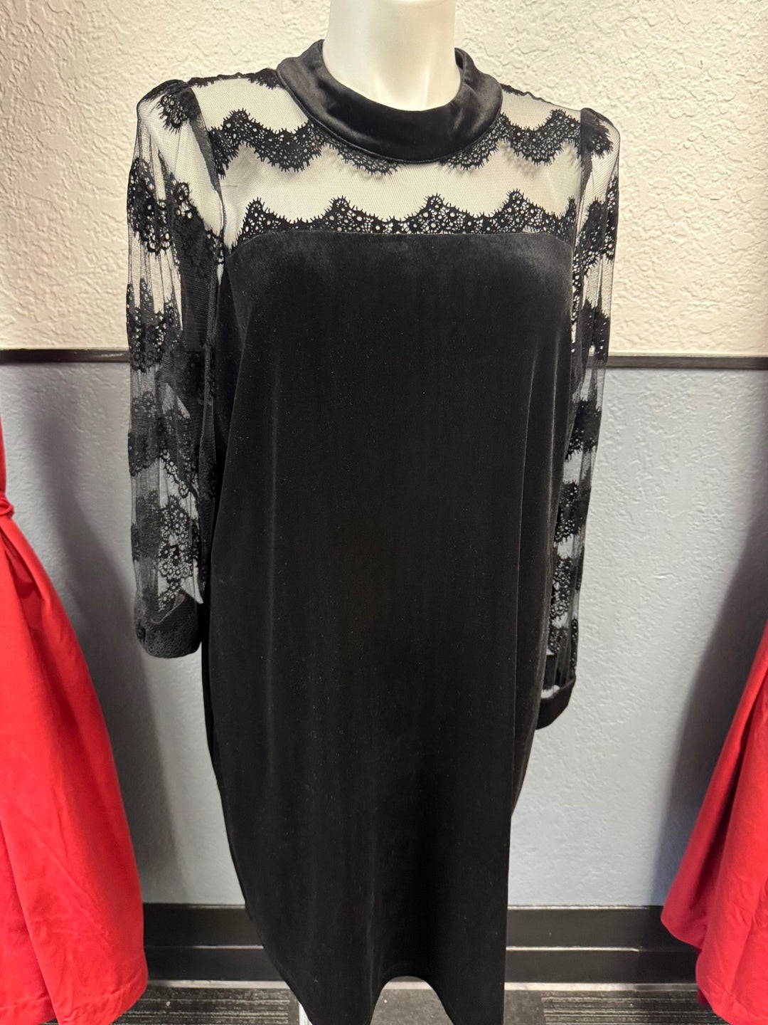 Juna Rose Women's Dress XL Black and sheer